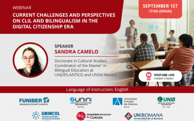 UNIB organizes the webinar «Current Challenges and Perspectives on CLIL and Bilingualism in the Digital Citizenship Era»